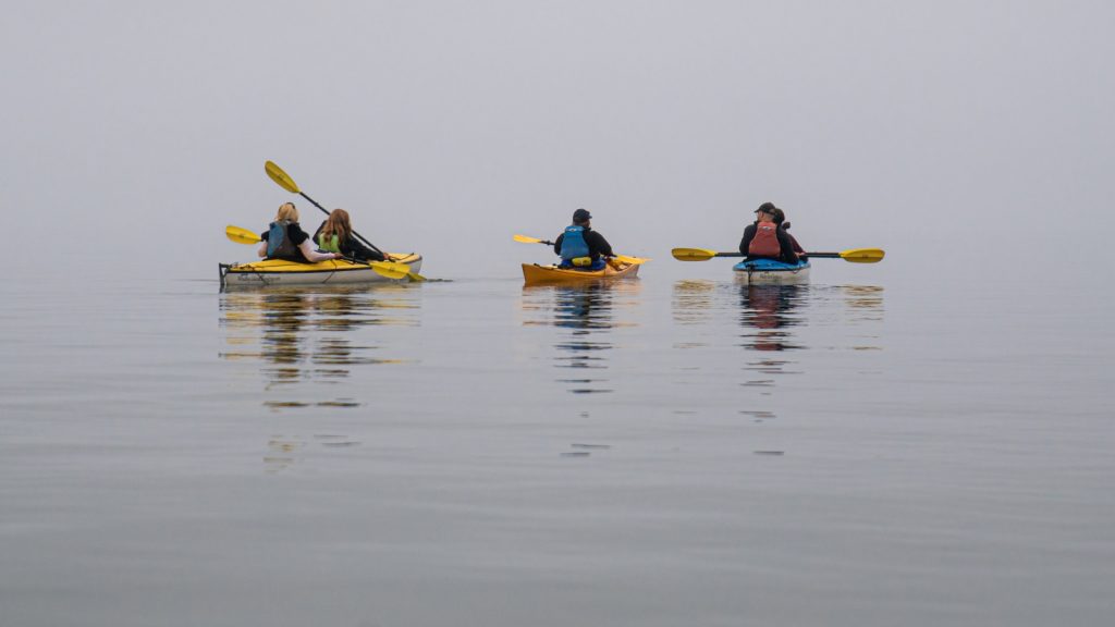 Sea kayaking off Whidbey Island