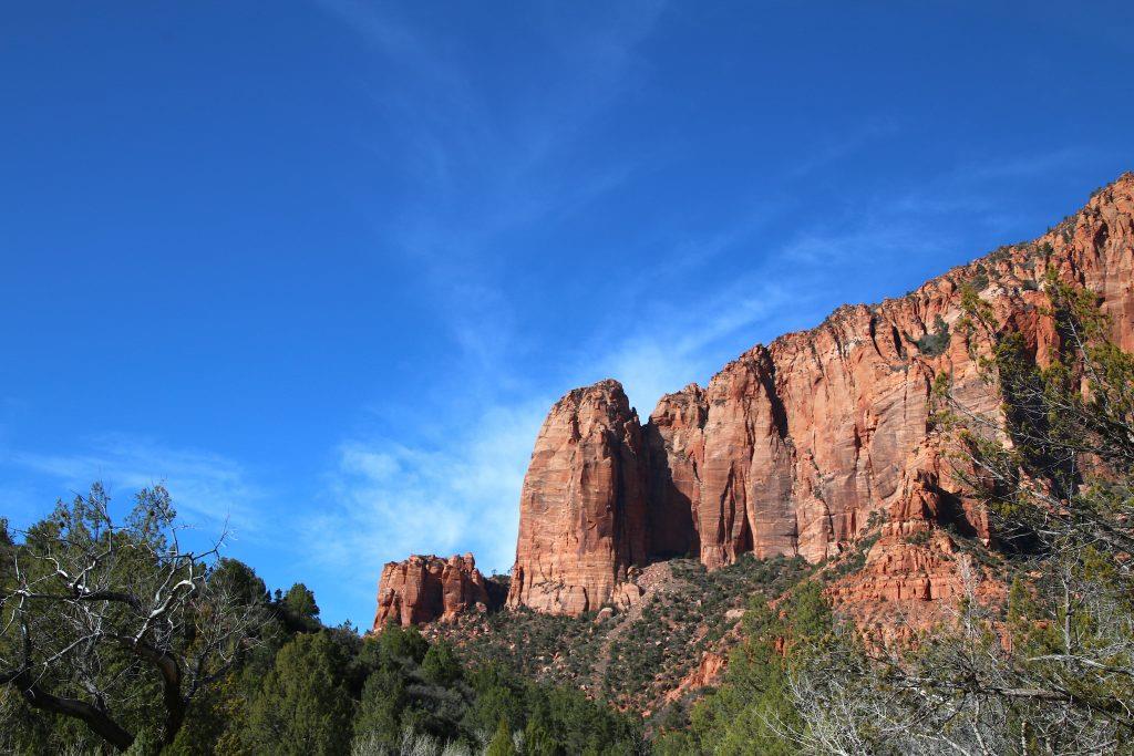 Kolob Canyon, Kolob Canyons, hiking, Zion National Park, red cliffs, view points, camping in Zion