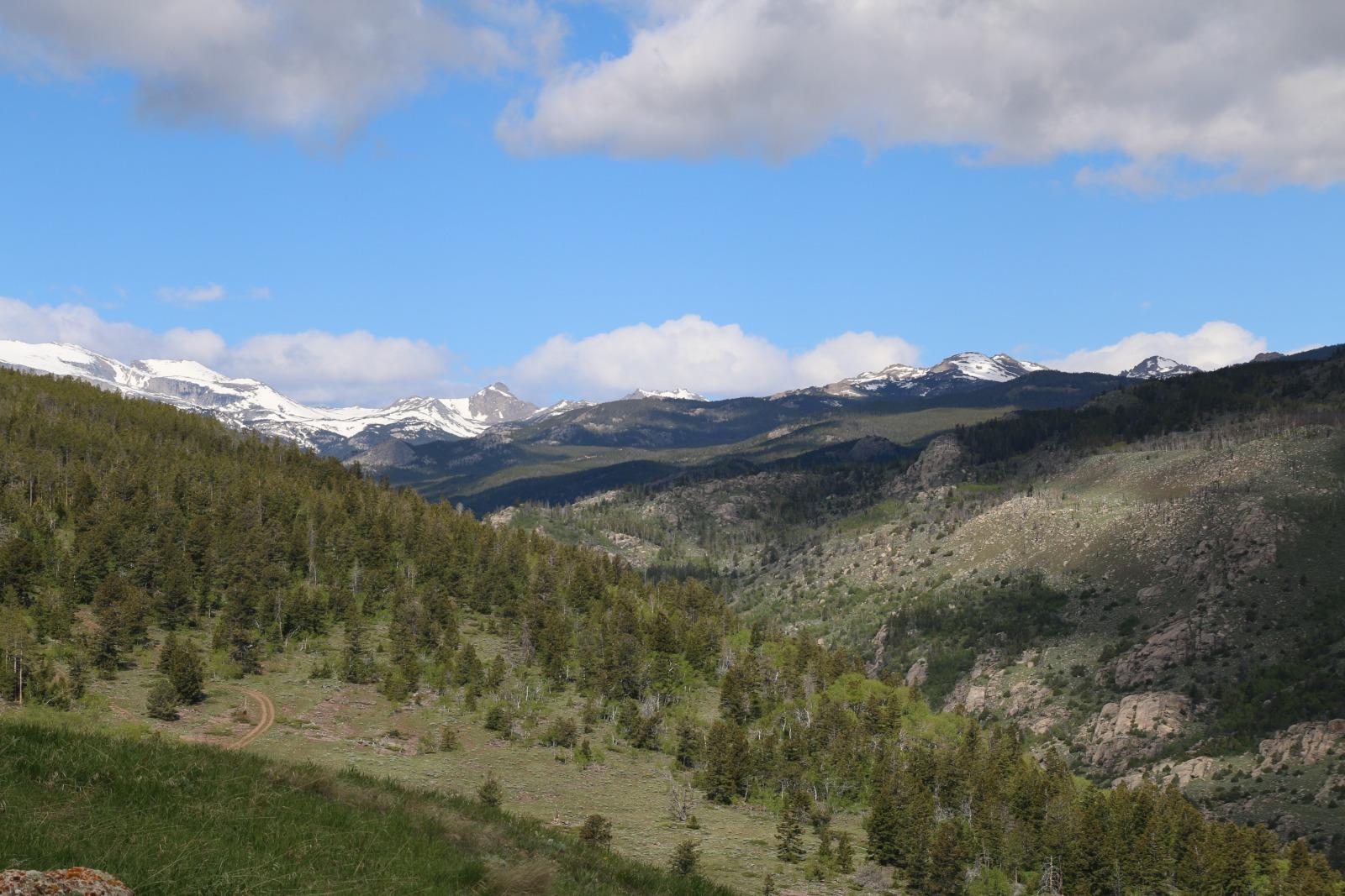The wind river range view from the loop road in lander
