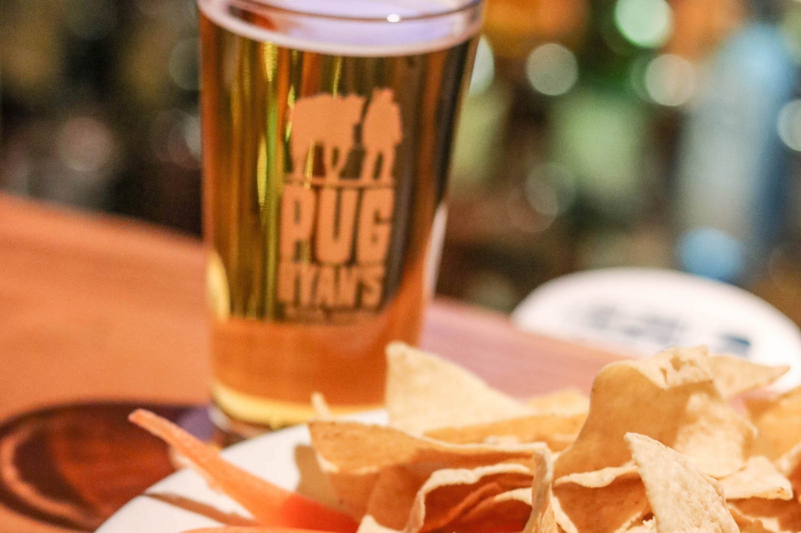 A beer and chips at a local brewery in Dillon, Colorado