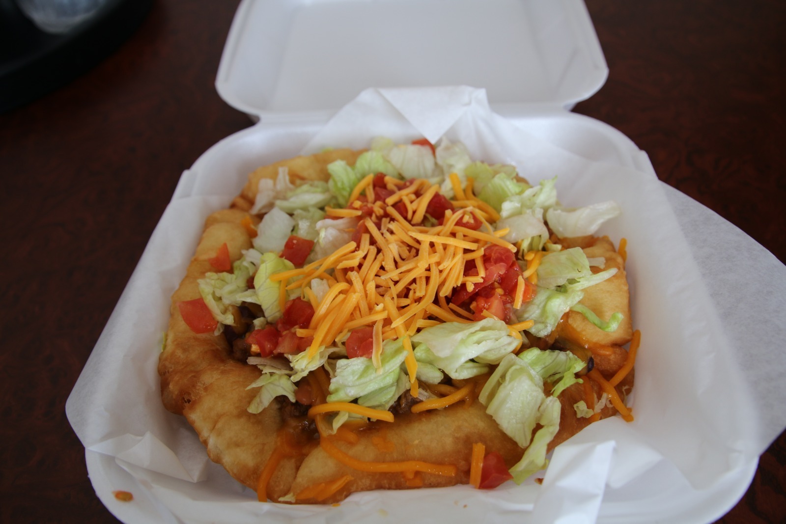 Indian taco from the Wind River Hotel & Casino in Wyoming