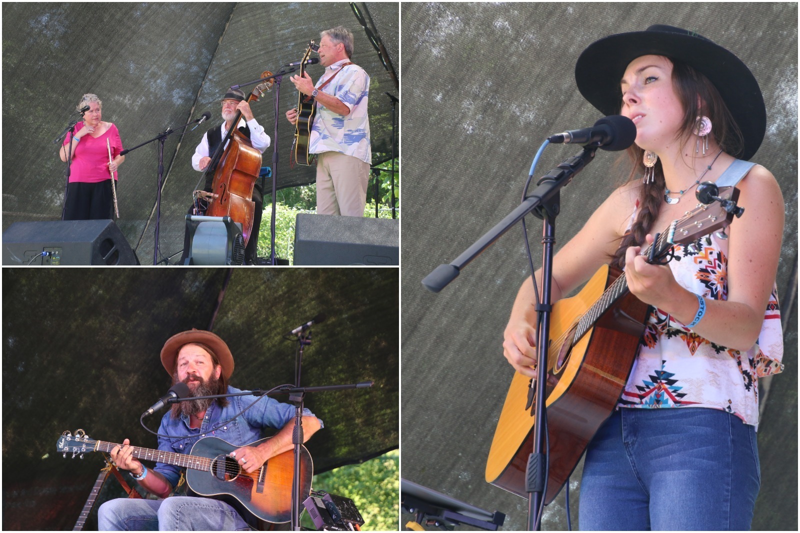 Musicians perform at Nowoodstock, one of the best music festivals in Wyoming.