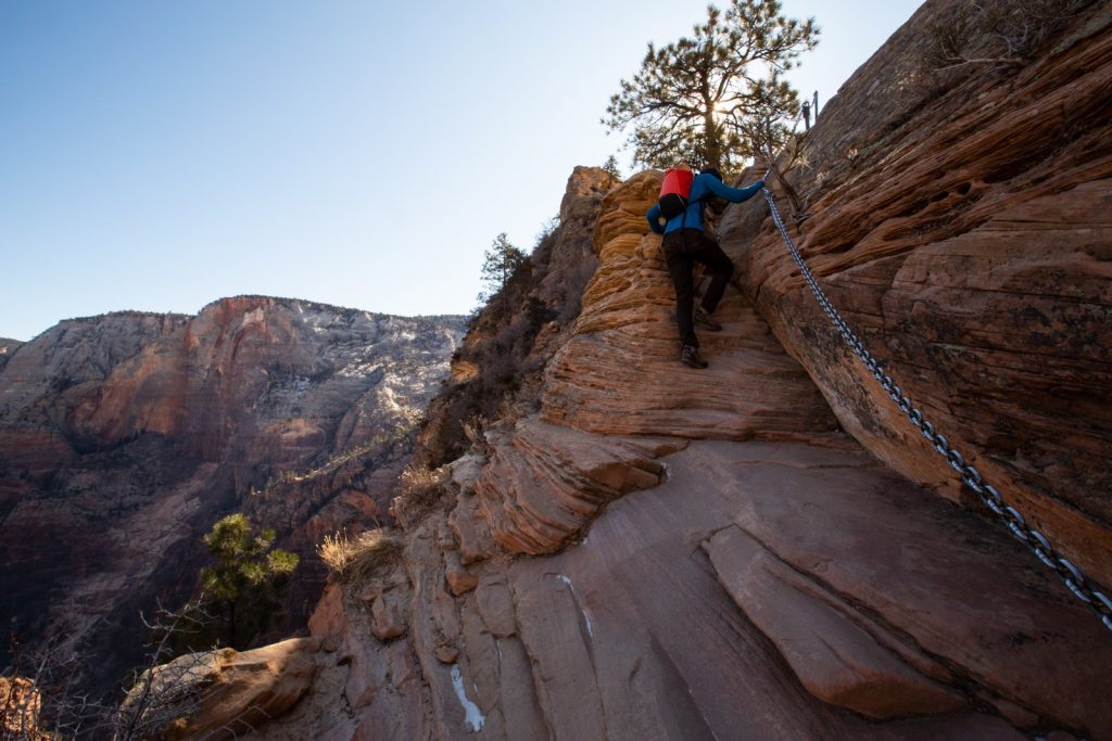 Hiking Angel's Landing in Zion National Park.