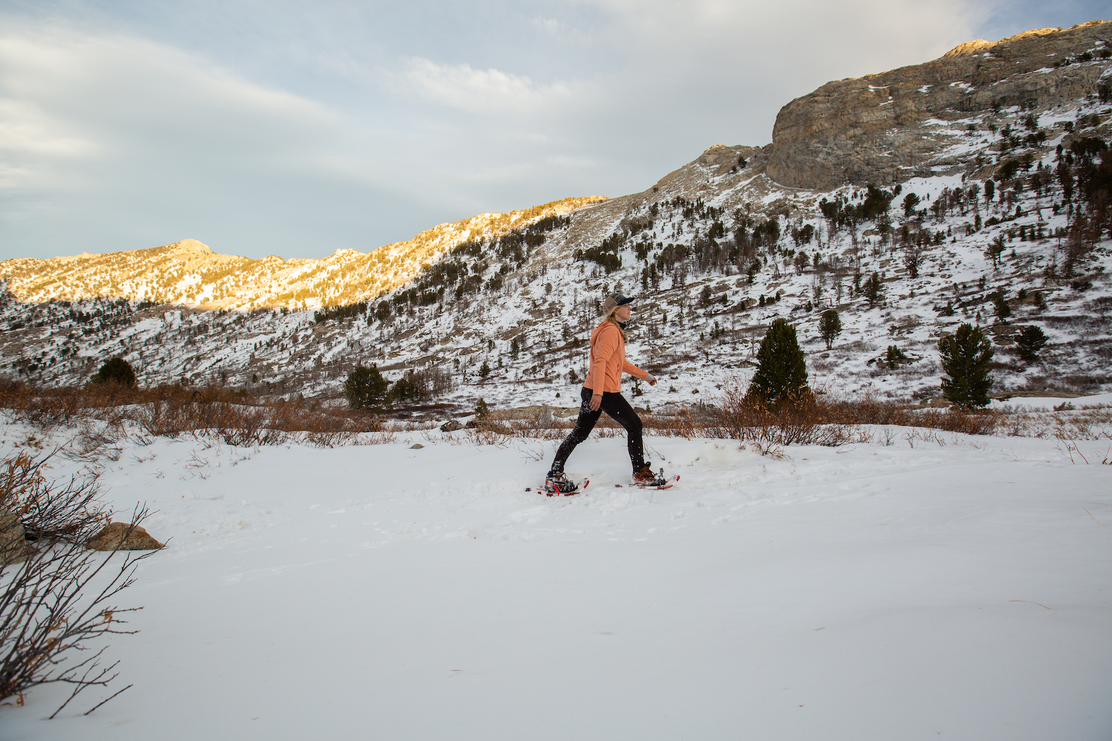 Snowshoeing in Lamoille Canyon in Cowboy Country, Nevada