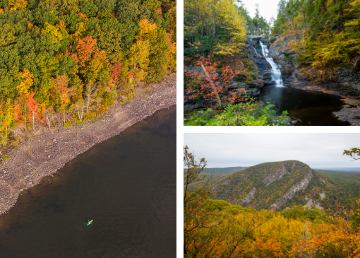 The pocono mountains in pennsylvania have the best fall foliage