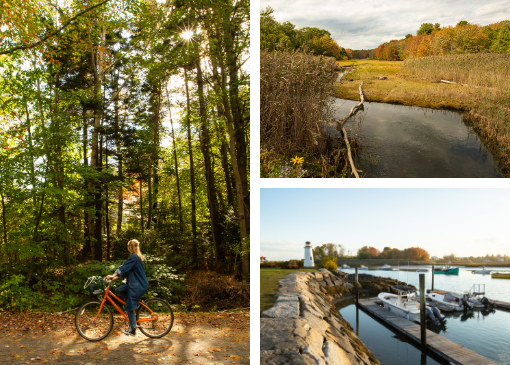 Kennebunkport, ME is a great place to see New England fall foliage