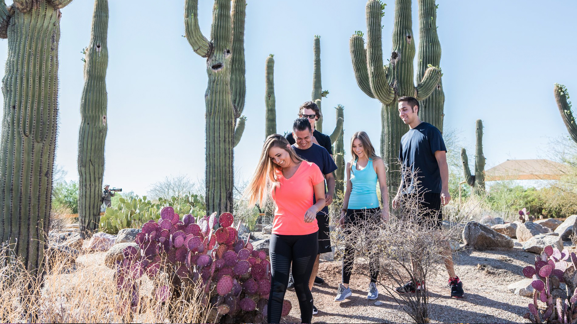 Hikers stay on the trail and leave no trace in Gilbert Arizona