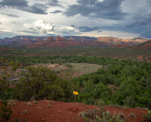 Hiking trail with vista in Red Rock State Park, Arizona