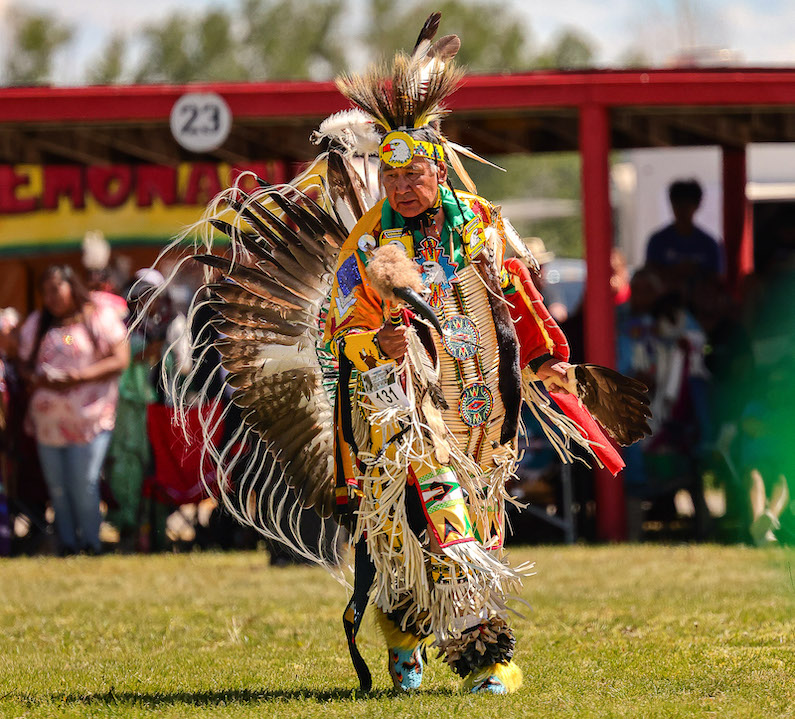 Native American dancer in Wyoming's Wind River Country