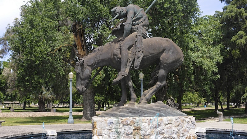 End of the Trail Statue near Visalia, California