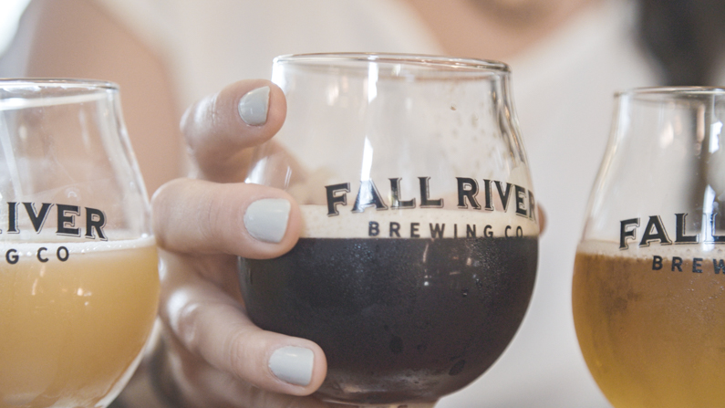 Fall River Brewery beer flight