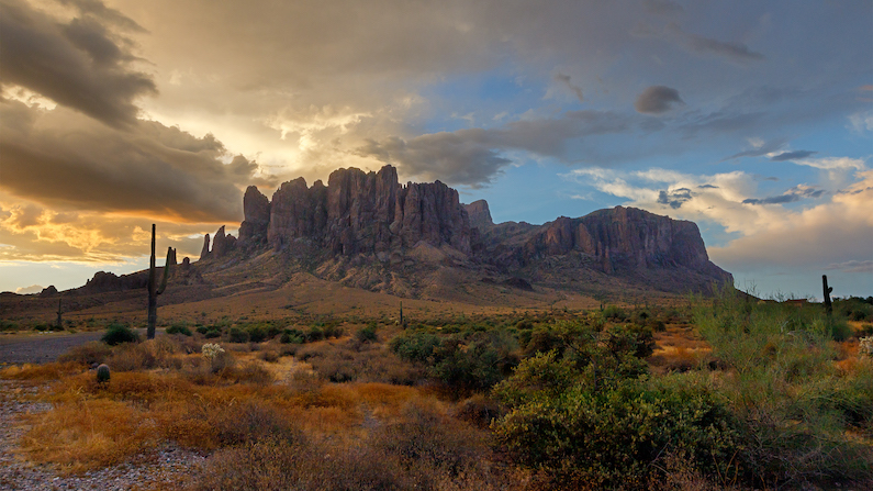 Superstition Mountains in Lost Dutchman State Park, Arizona