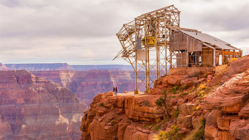 Tramway remains at Guano Point in Grand Canyon West