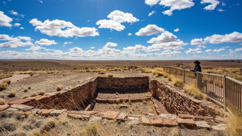 Pueblo ruins at Homolovi State Park in Winslow, Arizona